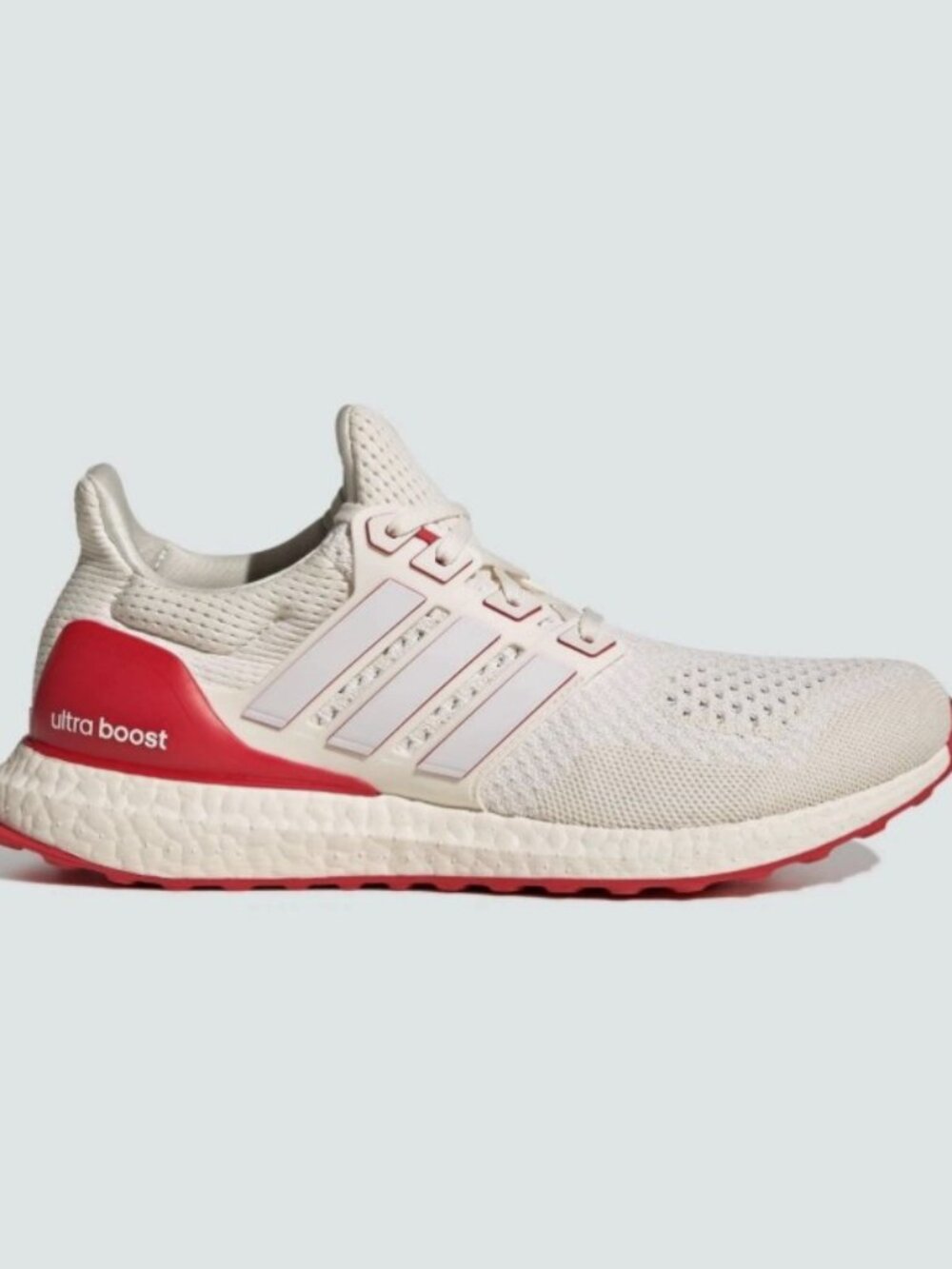 Adidas Ultraboost 1.0 Chalk White Red Men's Size 10.5 JR3149 Running Shoes New